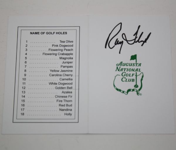 Ray Floyd Signed Augusta National Golf Club Scorecard JSA COA