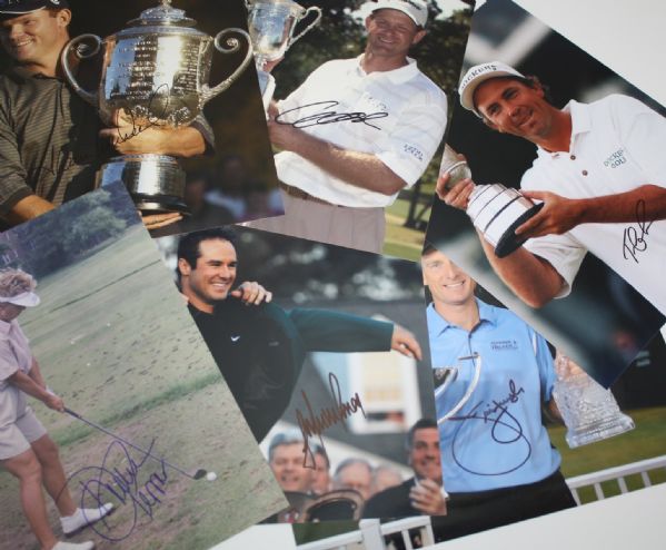 Lot of 100 Miscellaneous Signed 8x10 Photos - Masters, PGA, US Open, and The Open Champs JSA COA