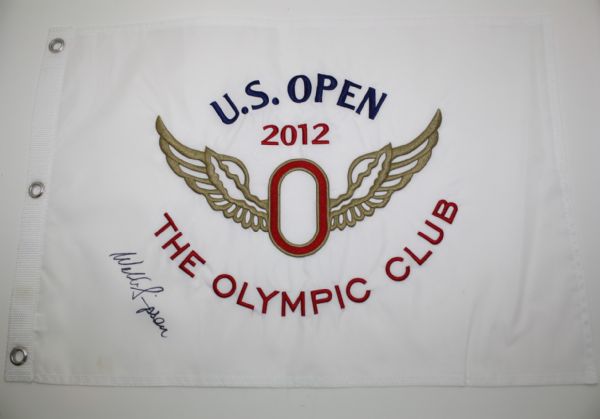 Webb Simpson Signed 2012 U.S. Open Embroidered Olympic Club Flag - Full Autograph JSA COA