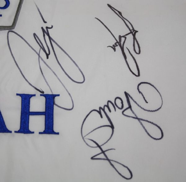 2012 European Ryder Cup Team Signed Embroidered Flag JSA COA