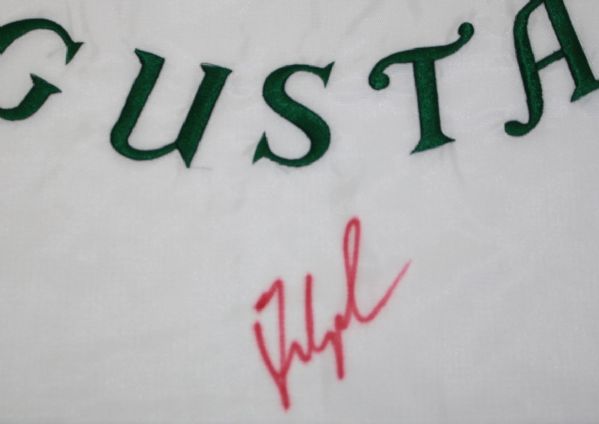 Multi-Signed Undated Masters House Flag - 10 Masters Winners Signatures JSA COA
