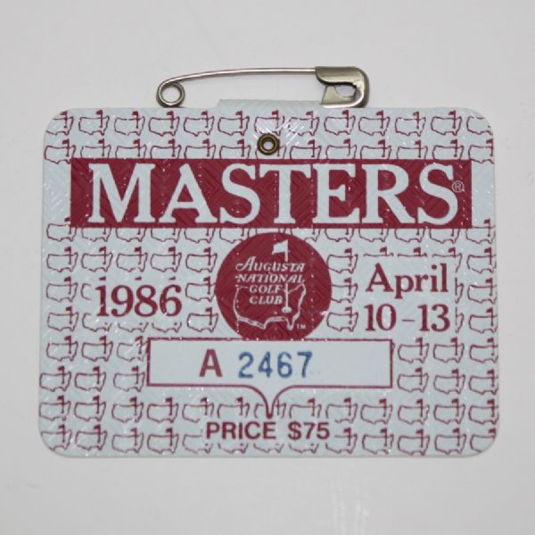 1986 Masters Series Badge - #A2467