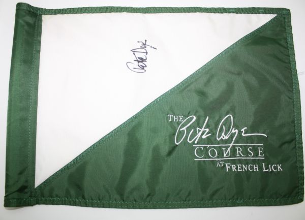 Pete Dye Signed French Lick Course Used Flag