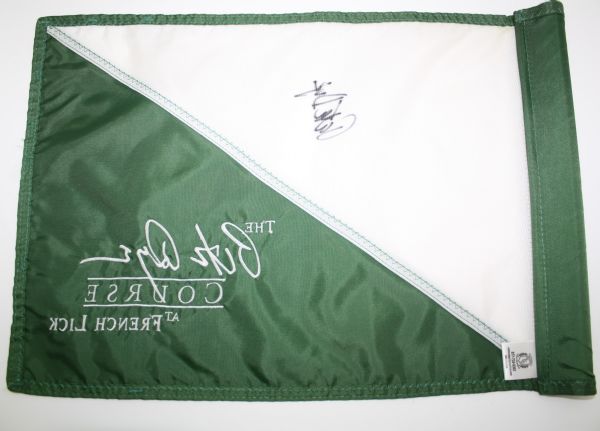 Pete Dye Signed French Lick Course Used Flag