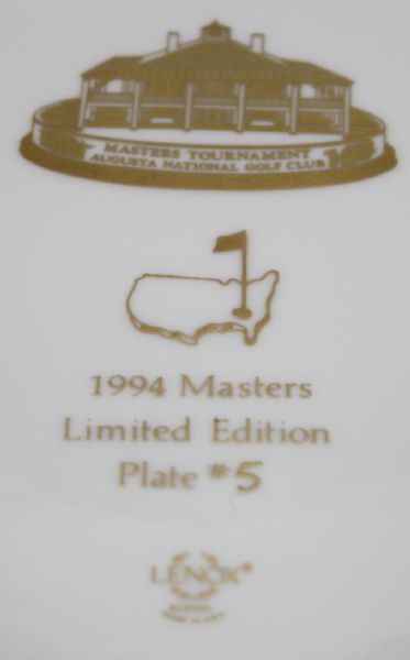 1994 Masters Limited Edition Lenox Commemorative Plate - #5