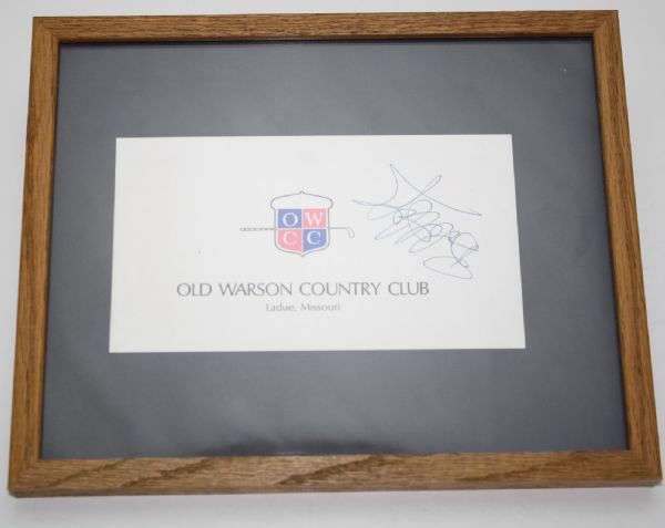 Bob Hope Signed Old Warson Country Club Scorecard