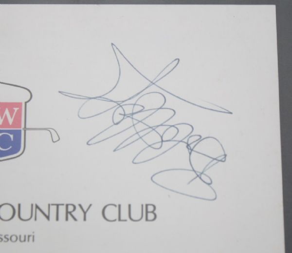 Bob Hope Signed Old Warson Country Club Scorecard