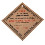 1933 USGA Womens Championship Ticket Virginia Van Wie champion tough ticket