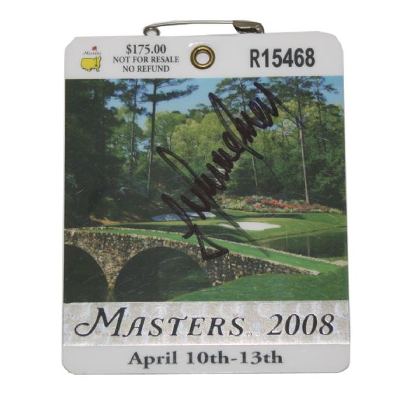 2008 Masters Badge Signed by Trevor Immelman JSA COA