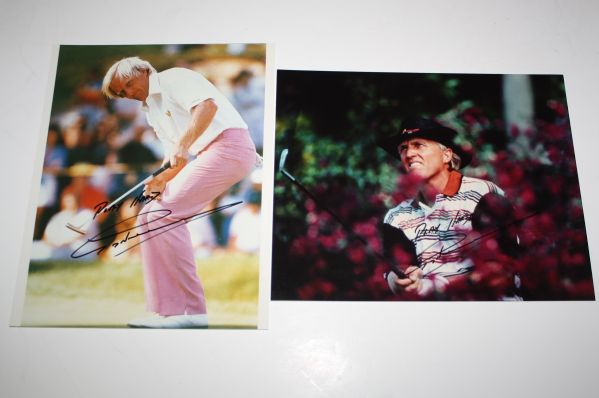 Lot of 2 Greg Norman Signed Photos
