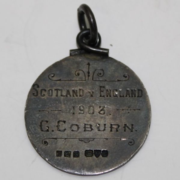 1903 Scotland vs England Contestant Medal - G. Coburn