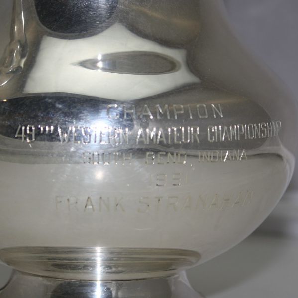1951 Western Amateur-Frank Stranahan's Champions Sterling Pitcher 