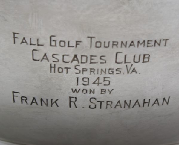 1945 Cascades Club Fall Golf Tournament-Frank Stanahan's Champions Sterling Bowl