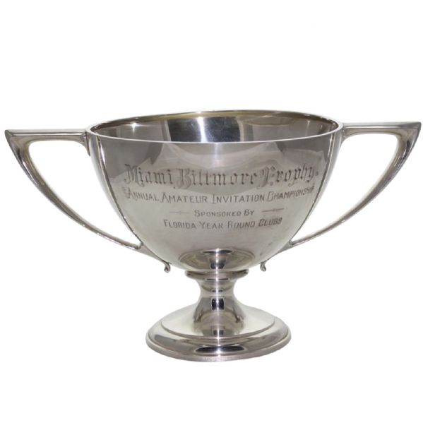 1942 Frank Stranahan Championship Trophy 10th Annual Miami Biltmore