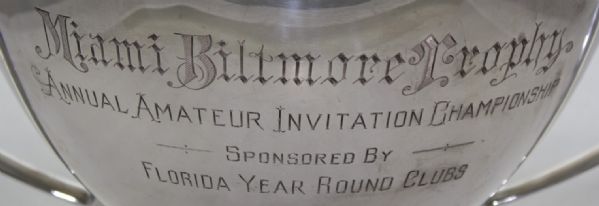 1942 Frank Stranahan Championship Trophy 10th Annual Miami Biltmore