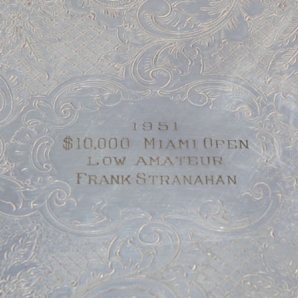 1951 $10k Miami Open Low Amateur Tray Won By Frank Stranahan