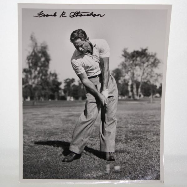 Frank Stranahan Signed 8x10- 2nd Place 1947 Masters/Low Amateur- JSA COA