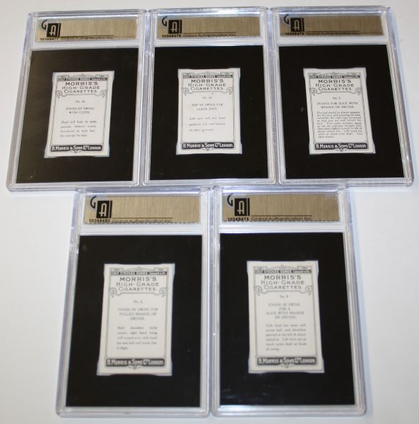 Lot of Five Graded 1923 B Morris and Sons Cards