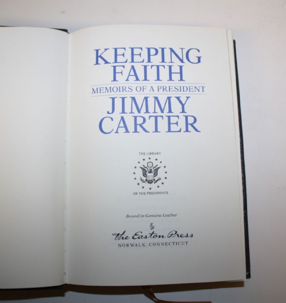 Hand Signed Jimmy Carter 'Keeping Faith' - Memoirs of a President