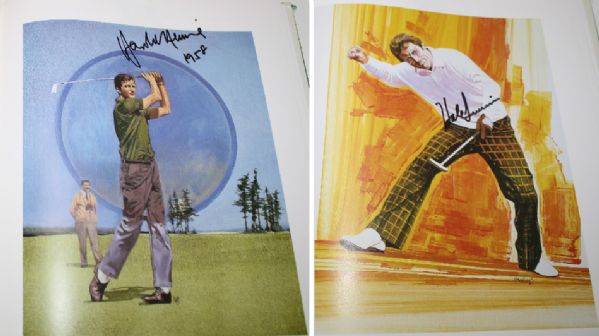 'The Fifty Greatest Golfers' - Signed by 14 Incl. P. Thomson ,DeVicenzo, Trevino! JSA COA
