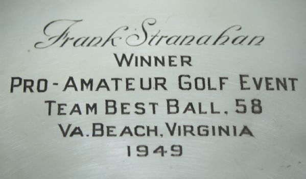 1949 Frank Stranahan's Pro-Amateur Golf Event Best Ball Tray