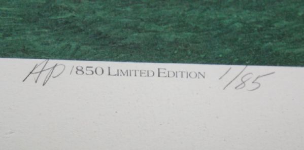 1991 US Open Hazeltine Artist Proof #1/85 Signed & Numbered L. Hartough Art-RT Jones 