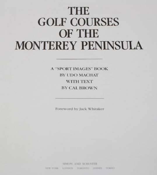 Lot of Two Books - 'Golf Courses of the Monterey Peninsula' and 'Golf's Magnificent Challenge'