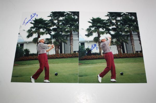 Lot of Two Tommy Bolt Signed 8x10 Photos JSA COA