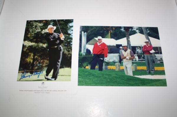 Lot of Two Gary Players Signed 8x10 Photos JSA COA