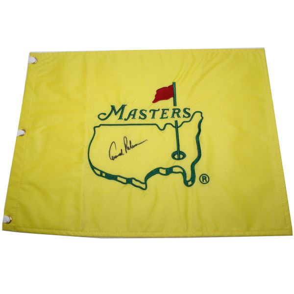 Arnold Palmer Signed Undated Masters Embroidered Flag JSA COA