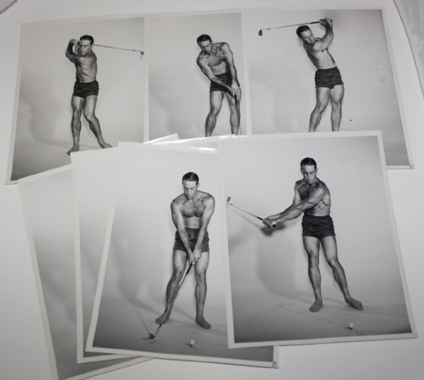 Lot of 18 Original Frank Stranahan 8x10 Photos - Swinging in Shorts