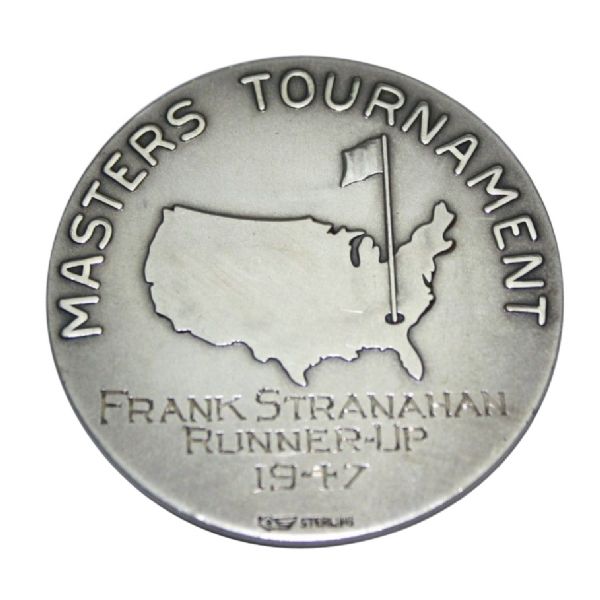 1947 Masters Tournament Runner-Up Silver Medal Won By Frank Stranahan