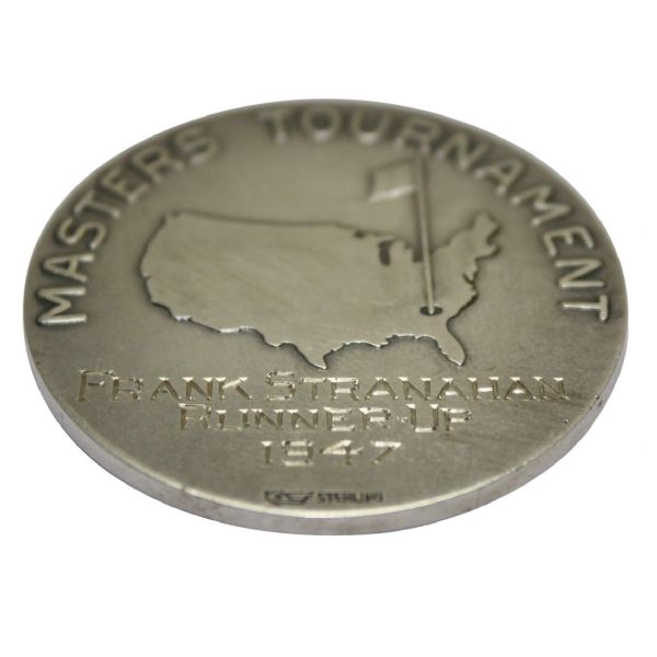 1947 Masters Tournament Runner-Up Silver Medal Won By Frank Stranahan