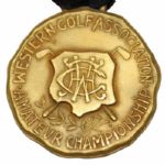 Frank Stranahans Medal As 1946 Western Golf Amateur Champion-14k Gold Award