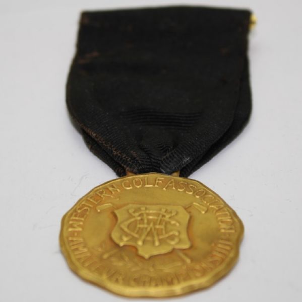 Frank Stranahan's Medal As 1946 Western Golf Amateur Champion-14k Gold Award