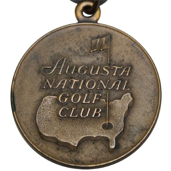 F. Stranahan's 1949 Masters Contestants Gift/Souvenir-Bronze Medal W/Ribbon-Rare!