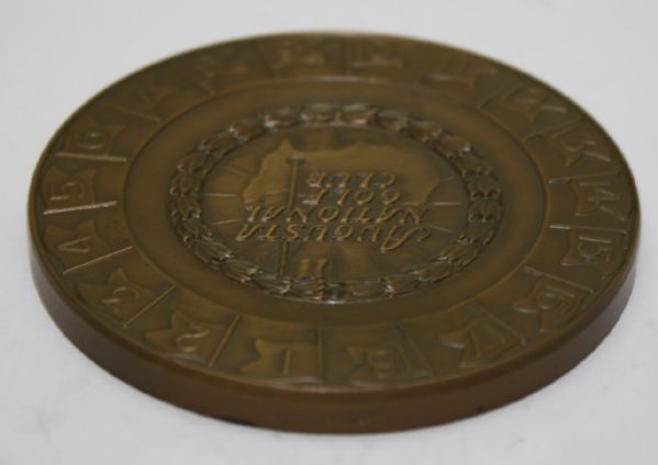 Frank Stranahan's 1950 Masters Bronze Contestant's Gift/Souvenir Medallion