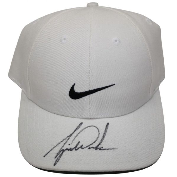 Tiger Woods Signed White Nike Hat JSA COA