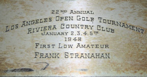 1948 Los Angeles Open-Frank Stranahan's Low Amateur Award Lawson Clock-Hogan Win