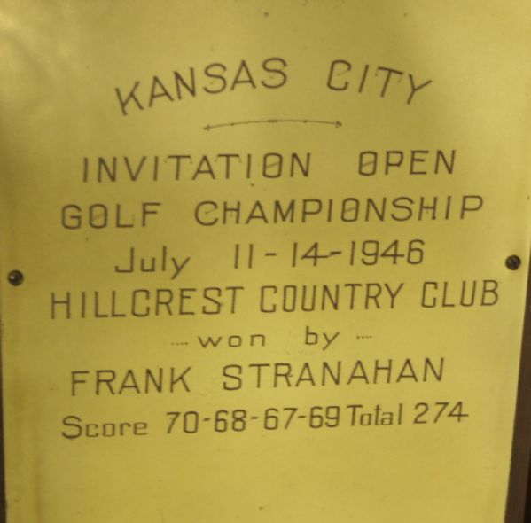 1946 Kansas City Open Golf Champ Frank Stranahan's Winner's Trophy - 37 1/2 TALL!!