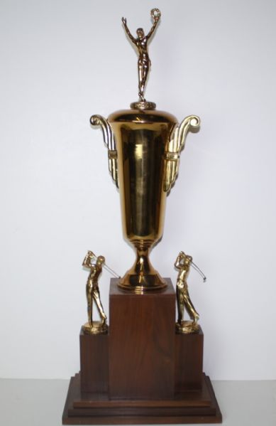 1946 Kansas City Open Golf Champ Frank Stranahan's Winner's Trophy - 37 1/2 TALL!!