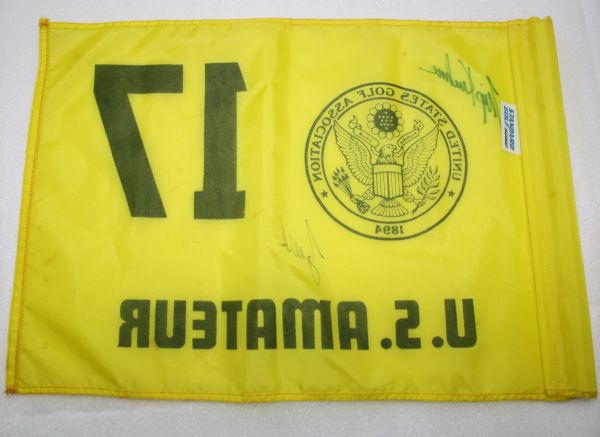 Signed Course Flown 17th Hole Flag From Significant Tiger Woods Win @ 1994 U.S. Amateur