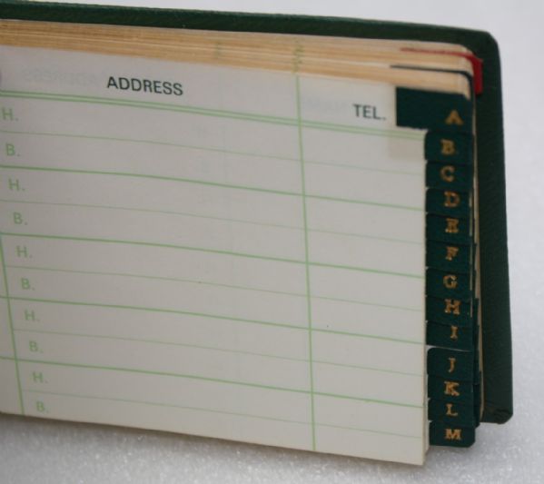 1967 Augusta National Golf Club Masters Gift - Address Book with original box