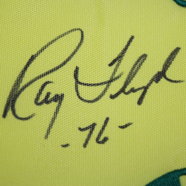 2011 Masters Embroidered Flag Signed by Ray Floyd with '76 Inscription JSA COA