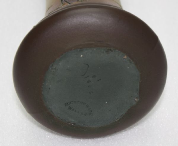 Weller Pottery Vase - Dickens Ware Male Golfer Rare !