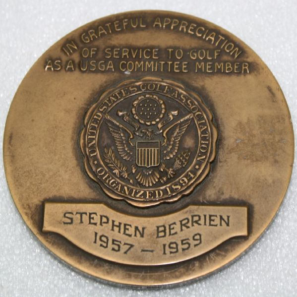 Grateful Appreciation Bronze Paper Weight Given to Stephen Berrien - 1957-1959
