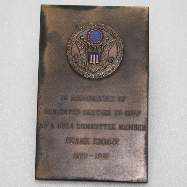 Grateful Appreciation Bronze Paper Weight Given to Frank Emmet - 1950-1968