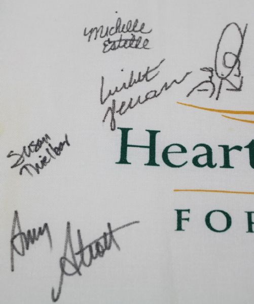 Multi-Signed GHP Heartland Classic Flag - Inkster, Alcott, and others JSA COA