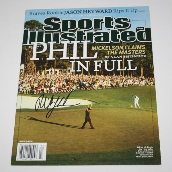 Phil Mickelson Signed 2010 Masters Sports Illustrated JSA COA