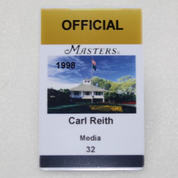 Augusta National Member Carl Reith's 1998 Personal Media Badge